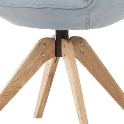 Chaise à Accoudoirs Ermelo I -Promos Déco Vestiaire Boutique armlehnenstuhl ermelo webstoff eiche massiv hellblau 4026164