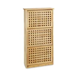 Meuble à Chaussures Haut En Bois Noyer