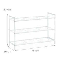Étagère à Chaussures En Métal 3 Niveaux -Promos Déco Vestiaire Boutique b4ceecb581244bf992ce464254a9aedf