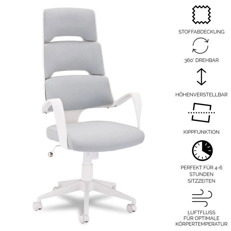 Chaise De Bureau Domo Blanc 10 Chaise De Bureau Domo Blanc – Image 10