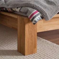 Lit ParosWood -Promos Déco Vestiaire Boutique bett arendal massivholz 140 x 200cm eiche geoelt 4075548