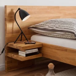 Lit TessaWood -Promos Déco Vestiaire Boutique bett hedmark massivholz 140 x 200cm eiche geoelt 4075428