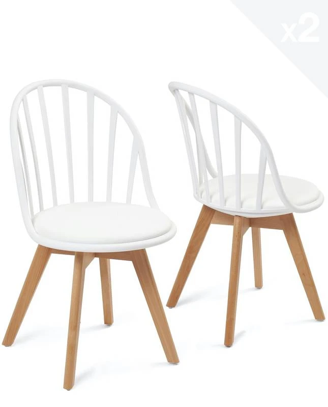 Chaise Bistrot Pied Bois BOLD (lot De 2) 1 Chaise Bistrot Pied Bois BOLD (lot De 2)