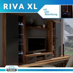 FURNIX Ensemble Meubles Riva XL Avec LED 8 FURNIX Ensemble Meubles Riva XL Avec LED -Promos Déco Vestiaire Boutique bf79a01fa7114a13be9afa4a45264694