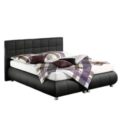 Lit Boxspring Elay -Promos Déco Vestiaire Boutique boxspringbett elay kunstleder schwarz 286002