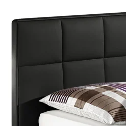 Lit Boxspring Elay -Promos Déco Vestiaire Boutique boxspringbett elay kunstleder schwarz 286004