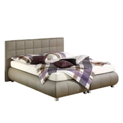 Lit Boxspring Elay -Promos Déco Vestiaire Boutique boxspringbett elay kunstleder taupe 285997
