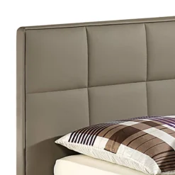 Lit Boxspring Elay -Promos Déco Vestiaire Boutique boxspringbett elay kunstleder taupe 286001