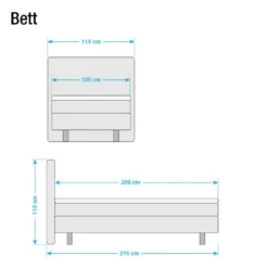 Lit Boxspring Nilan -Promos Déco Vestiaire Boutique boxspringbett nilan webstoff 100 x 200cm h3 ab 80 kg tonnentaschenfederkernmatratze anthrazit 733222