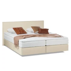 Lit Boxspring Ramona VI Imitation Cuir -Promos Déco Vestiaire Boutique boxspringbett ramona vi kunstleder 160 x 200cm beige 4668500