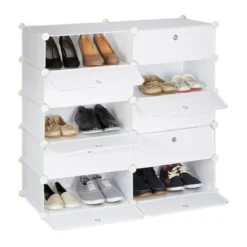 Meuble à Chaussures Avec 10 Casiers -Promos Déco Vestiaire Boutique c28819f263a84b25b9970202da03a607