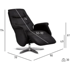 Fauteuil Relax Delta Noir -Promos Déco Vestiaire Boutique c35b033fb0d84bcdab108daef97143a4