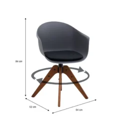 Fauteuil Pivotant DAVINA (Lot De 2) -Promos Déco Vestiaire Boutique c437c31870f64007b766547bedbda68f