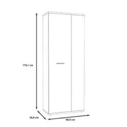 Meuble à Chaussures 2 Portes Béton CLASS -Promos Déco Vestiaire Boutique c721029ddc074168a8bb6a2c0126525e