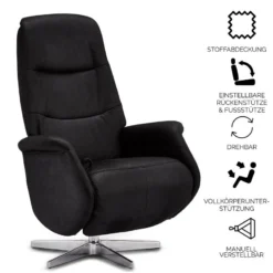 Fauteuil Relax Delta Noir -Promos Déco Vestiaire Boutique ce6cf45a6cd0417393c1b8b42ff7f372
