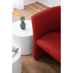 Fauteuil Cocktail Sinclair -Promos Déco Vestiaire Boutique cocktailsessel sinclair kunstleder rot 5141568