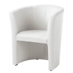 Fauteuil Cocktail Sinclair -Promos Déco Vestiaire Boutique cocktailsessel sinclair kunstleder weiss 5141348