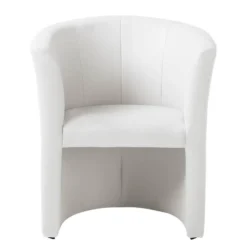 Fauteuil Cocktail Sinclair -Promos Déco Vestiaire Boutique cocktailsessel sinclair kunstleder weiss 5141356