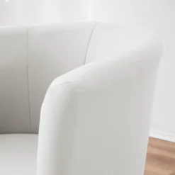 Fauteuil Cocktail Sinclair -Promos Déco Vestiaire Boutique cocktailsessel sinclair kunstleder weiss 5141376