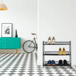 Étagère à Chaussures Avec 3 étages -Promos Déco Vestiaire Boutique d20a3f26695c4b84a2e5f1d3abc9626b