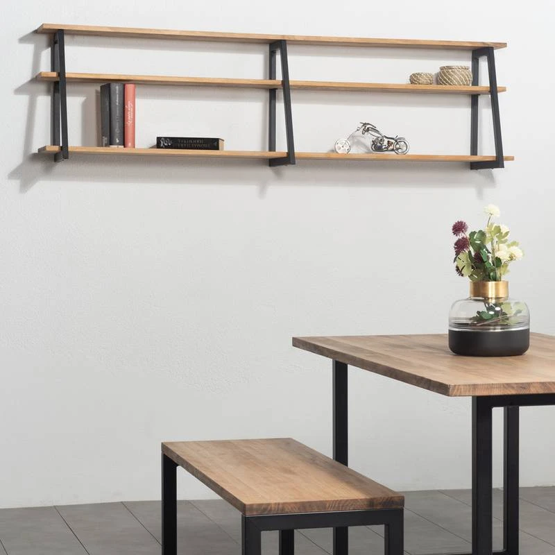 Étagère Polygonal Ascendant 120x35 Noir 2 Étagère Polygonal Ascendant 120x35 Noir – Image 2