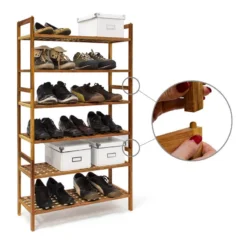 2x Étagères à Chaussures Armoire Noyer 9 2x Étagères à Chaussures Armoire Noyer -Promos Déco Vestiaire Boutique d91c91a109ef467fa4d676cd75bfdaf1