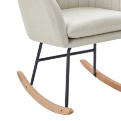 Fauteuil ELSA Tissu Gris Rocking Chair -Promos Déco Vestiaire Boutique d9bc7f2a293d40418ec2b6b5877a5aa9