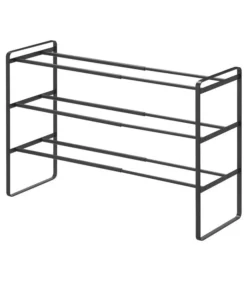 Yamazaki Etagère à Chaussures Noire Extensible -Promos Déco Vestiaire Boutique dde50be803284c8e9ff20be183d123e8