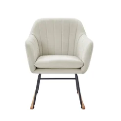 Fauteuil ELSA Tissu Gris Rocking Chair -Promos Déco Vestiaire Boutique ddeac357a64f43f5946655e5a32c2cde