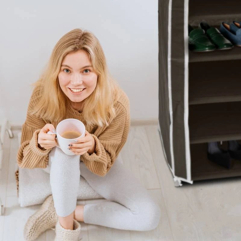 2xArmoire à Chaussures En Tissu Pliante 3 2xArmoire à Chaussures En Tissu Pliante – Image 3