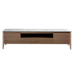Meuble TV En Bois De Noyer Et Porcelaine -Promos Déco Vestiaire Boutique e145fa98675f4d6f8cec4fcd754b2037