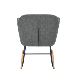 Fauteuil ELSA Tissu Gris Rocking Chair -Promos Déco Vestiaire Boutique e2cfb89915314ffeb2e474dac828e65e
