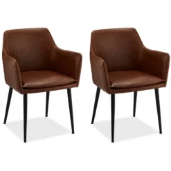 Chaises Shiva Marron Clair Lot De 2