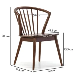 Pack 2 Chaises Mura, Couleur Noyer -Promos Déco Vestiaire Boutique e6be50517d4d48d2b7d521979d76a9ba