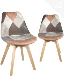Chaise Patchwork LAO (lot De 2)