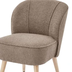 Fauteuil TIVOLI Tissu Bouclette Kaki -Promos Déco Vestiaire Boutique e8af02d46c174fd4a1c6d8bc92b35eed