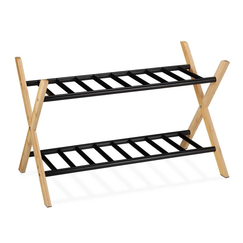 Étagère à Chaussures Avec 2 Niveaux 1 Étagère à Chaussures Avec 2 Niveaux