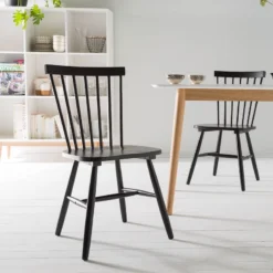 Chaises Jalenas (lot De 2) 39 Chaises Jalenas (lot De 2) -Promos Déco Vestiaire Boutique esszimmerstuhl jalenas 2er set gummibaum massiv schwarz 4300144