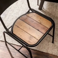 Chaises TAMATI - Lot De 2 -Promos Déco Vestiaire Boutique esszimmerstuhl tamati 2er set pinie massiv metall 4922744