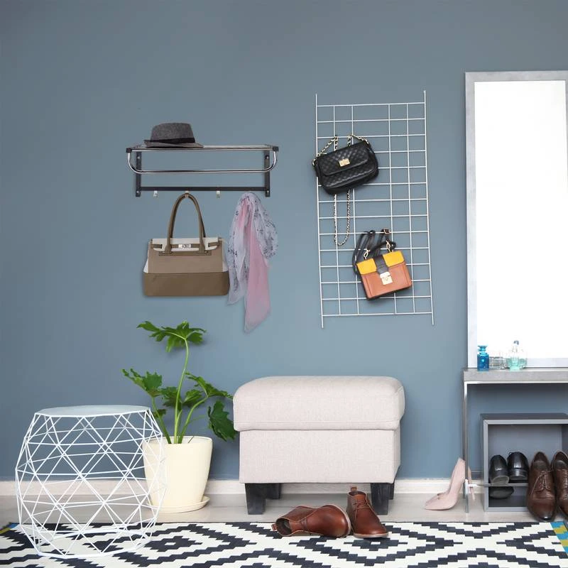 Porte-manteaux Mural Avec Rangement 2 Porte-manteaux Mural Avec Rangement – Image 2