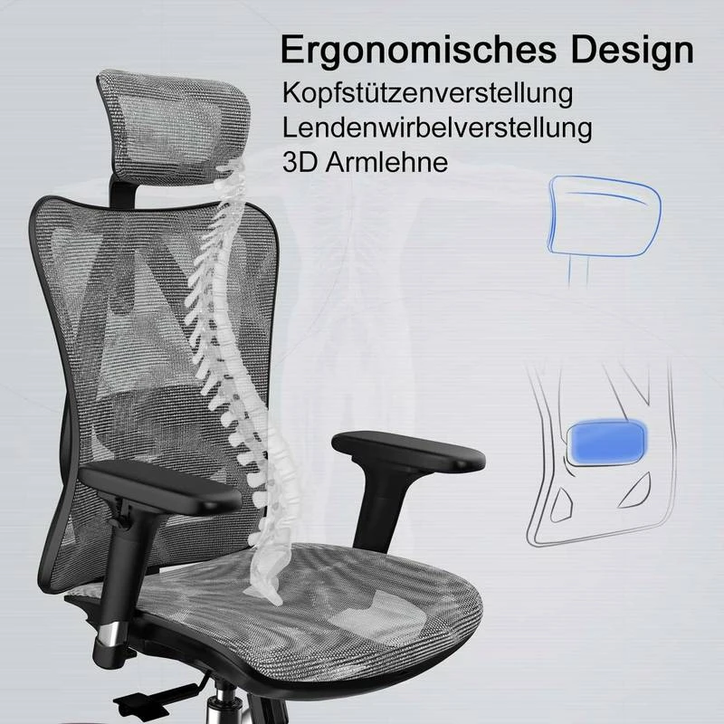 Chaise De Bureau SIHOO-J87 3 Chaise De Bureau SIHOO-J87 – Image 3