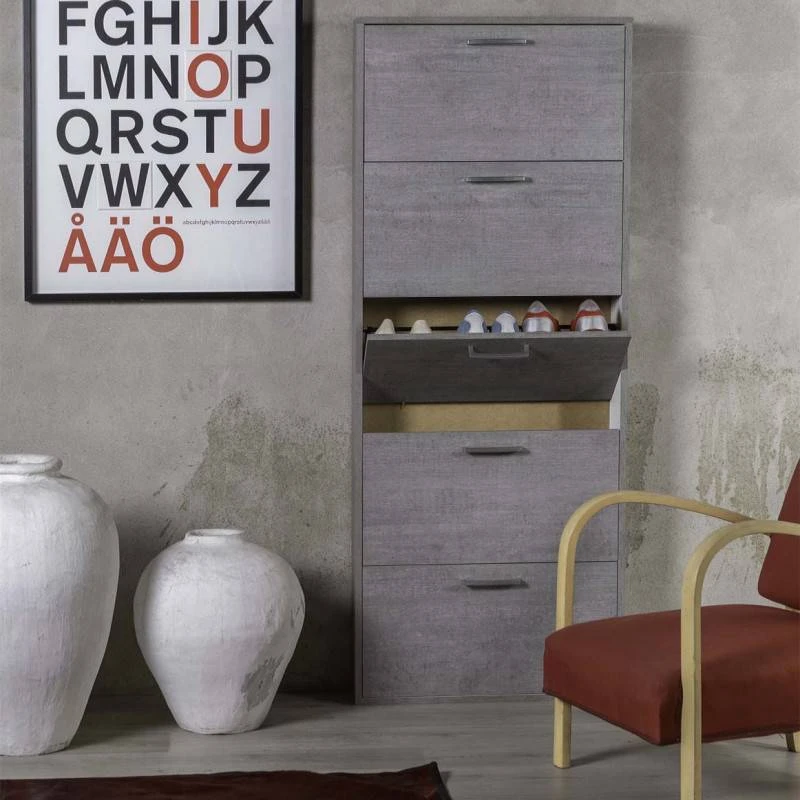 Meuble Chaussures Chêne H.164 Cm - TIDY 11 Meuble Chaussures Chêne H.164 Cm - TIDY – Image 11