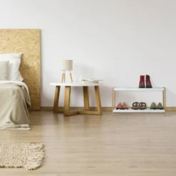 Étagère à Chaussures 2 Niveaux -Promos Déco Vestiaire Boutique f9b8cf1e197c40b3bf9c6984ac130520