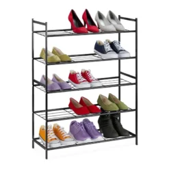 Étagère à Chaussures En Métal 5 Niveaux -Promos Déco Vestiaire Boutique fb81af02e995498a9dfd51c61ef7cd04