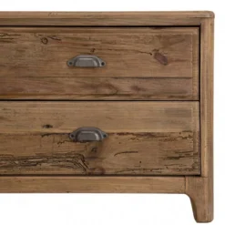 Meuble TV 6 Tiroirs En Pin Recyclé -Promos Déco Vestiaire Boutique fca83863d8784f4f9fc404a15e79f69a