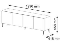 Meuble TV RavennaB 200x42x56 -Promos Déco Vestiaire Boutique fd912df2450d4c01bdb101a7f0ea631e