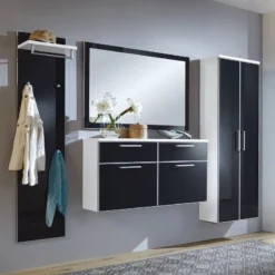 Panneau Porte-manteaux Alavere III 26 Panneau Porte-manteaux Alavere III -Promos Déco Vestiaire Boutique garderobenpaneel alavere iii anthrazit weiss 3757648