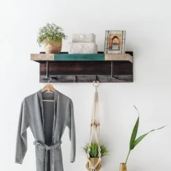 Panneau Porte-manteaux Goa -Promos Déco Vestiaire Boutique garderobenpaneel goa akazie mango teilmassiv mehrfarbig 4445956