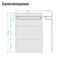 Panneau Porte-manteaux Viveiro I -Promos Déco Vestiaire Boutique garderobenpaneel repulse weiss 4402228