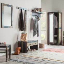 Porte-manteaux Mural Goa -Promos Déco Vestiaire Boutique garderobenschrank goa braun 4357284 1